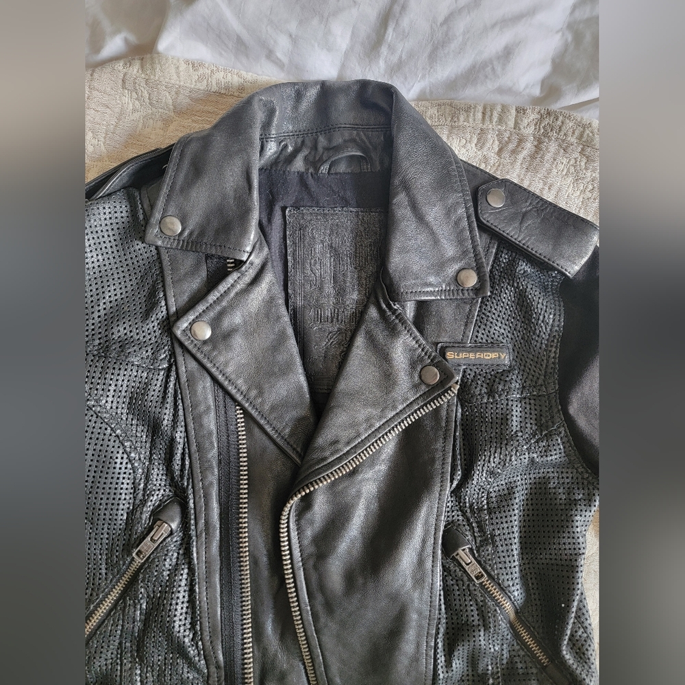Leather Motorcycle Jacket - Picture 2 of 11